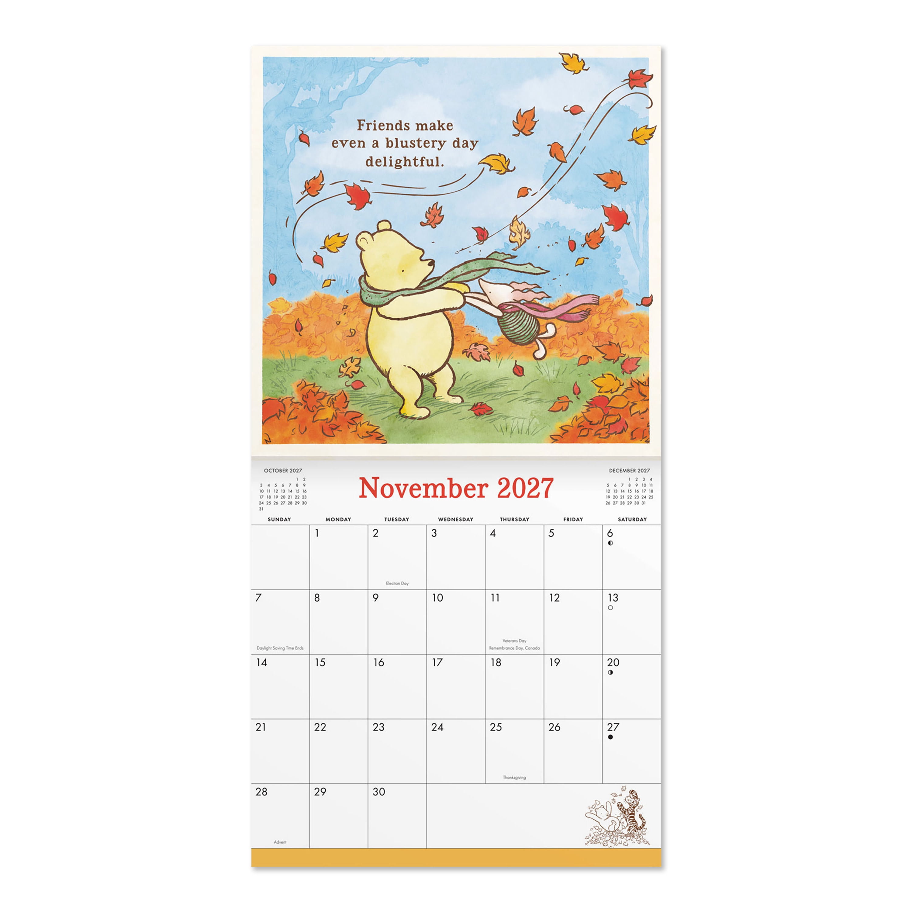 2027 Winnie the Pooh 12x12 January-December Gridded by DaySpring