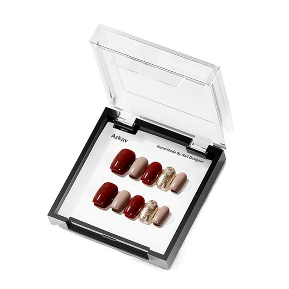 Azkav Nail art stickers, Gel Nail Strips,10 PCS Gel Nail Stickers, Salon Quality & Easy to Use