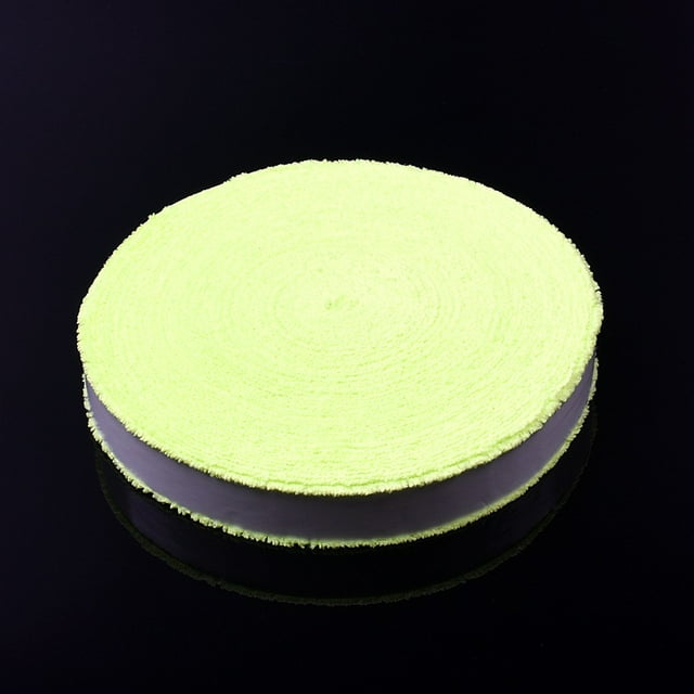 10M Extended Super Fiber Anti-Odor Sports Sweatband - Large Roll Towel Grip Tape for Badminton, Table Tennis & Fishing Rackets - Highly Absorbent, Durable & Comfortable Fluorescent Green Racket Wrap