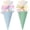 Green and Blue, variant on Slccxzc 2pcs Sweet Cone Bags Ice Cream Shape Gift Bags with Ribbon for Parties