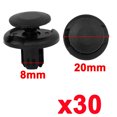 thumbnail image 2 of Unique Bargains 30 Pcs Plastic Rivet Fastener Expansion Push in Mudguard Clips 8mm for Car, 2 of 2