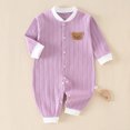 thumbnail image 2 of mgoYE Baby Newborn Romper Clothes Long Sleeve Romper Newborn Infant Baby Bodysuit Jumpsuit for Boys Girls 6-9 Months, 2 of 9