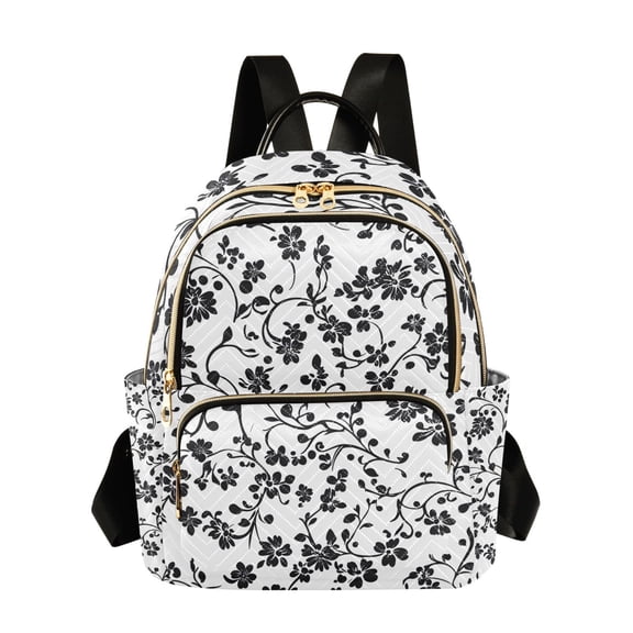 ALAZA Artistic Retro Floral Womens Travel Laptop Backpack Large Daypack Ladies Shoulder Bags S