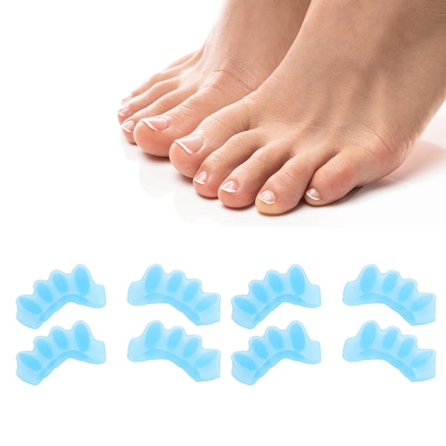 8PCS Toe Separator, Silicone Ergonomic Design Easy to Clean Overlapping Toes Corrector for Women Men