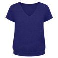 thumbnail image 4 of Chuancc T Shirts Short Sleeve V Neck Tees for Women Fashion Tops Trendy Lightweight Casual Summer Outfits Clothes 2026 Beach Navy M, 4 of 4