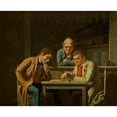 thumbnail image 2 of George Caleb Bingham 14x12 Black Ornate Wood Framed Double Matted Museum Art Print Titled: The Checker Players (1850), 2 of 5