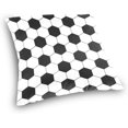thumbnail image 3 of Abstract Soccer Football Pattern Velvet Plush Throw Pillow Cushion Case Cover - 16" x 16" - Invisible Zipper Home Decor Floral for Couch Sofa No Pillow Insert, 3 of 5