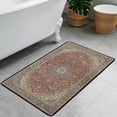 thumbnail image 4 of Washable Vintage Kitchen Mat 31"x20" Non Slip Soft Plush Low Profile Kitchen Rug, Distressed Medallion Oriental Style Sink Mat for Laundry Room Bedroom Office, 4 of 6