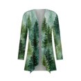 thumbnail image 6 of Women's Fashion Christmas Print Jacket, Long Sleeve Casual Cardigan Coat for Everyday Wear and Comfortable Outfits,Green,S, 6 of 6
