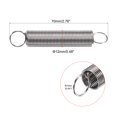 thumbnail image 2 of Unique Bargains 1mmx12mmx70mm Extended Compression Spring,2.9Lbs Load Capacity,Silver,Pack of 5, 2 of 5