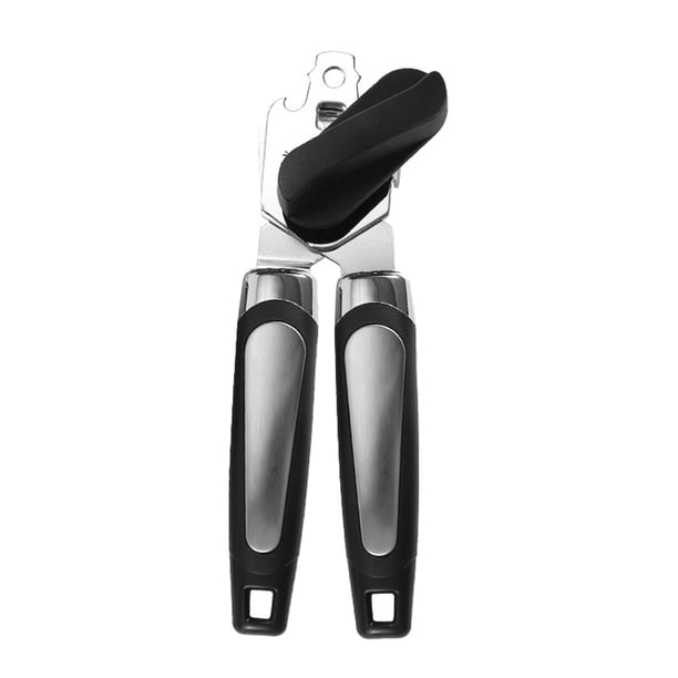 Abrelatas manual, abrelatas de mano, perilla de gran tamaño con agarre antideslizante, abrelatas de borde liso MFZFUKR BST3007605-2