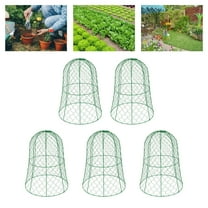 5 Packs Garden Chicken Wire Cloche Plant Protector Cover Metal Cage Green 15.7x13"