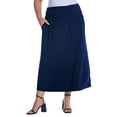 thumbnail image 4 of Plus Size Foldover A Line Pocket Maxi Skirt, 4 of 11