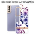 thumbnail image 5 of Allytech Galaxy S21 Plus Case, Flower Series Clear Crystal Rubber TPU Back Cover Anti-yellow Shockproof Heavy Duty Protection Antis-scratch Case Cover for Samsung Galaxy S21+ Plus, Purple Flower, 5 of 5
