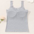 thumbnail image 4 of ZIXKCGDSE Built in Bra Tank Tops for Women Lace Neck Slim Fit Cotton Sleeveless Shirts Size L, 4 of 4