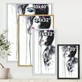 thumbnail image 4 of Designart 'Monochrome Female Portrait With Colorful Makeup' Modern Framed Canvas Wall Art Print, 4 of 5
