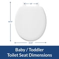 thumbnail image 3 of Asiento de inodoro Bemis BB540 para niños pequeños, madera duradera, color blanco, 3 of 5