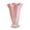 Pink, variant on Minimalist Fluted Ceramic Vase for Flowers 9 Inch - Farmhouse Pedestal Base Flower Vase, Tall Decorative Vases for Home Decor, Living Room Dining Table Centerpiece, Wedding and Party