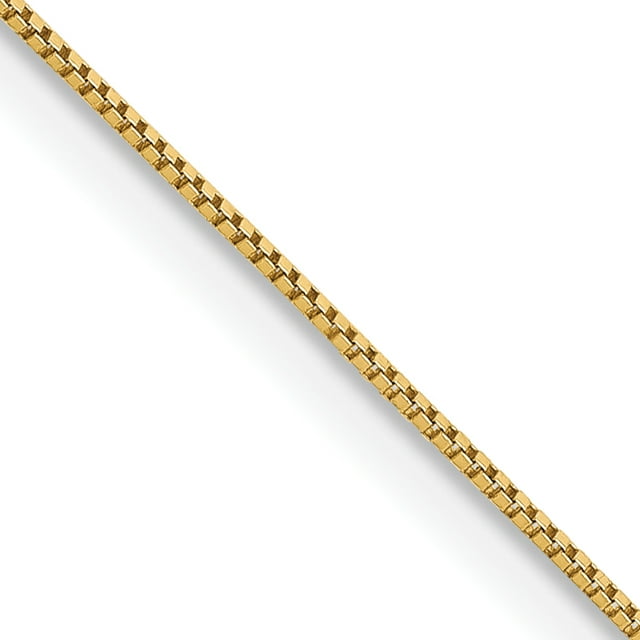 14k Yellow Gold 20 Inch .5mm Box Link Chain Necklace Pendant Charm Carded