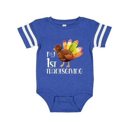

Inktastic My 1st Thanksgiving Cute Baby Turkey Gift Baby Boy or Baby Girl Bodysuit