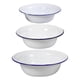 thumbnail image 1 of 3PCS Retro Style Enameled Bowls Thicken Soup Bowls Vintage Style Bowls Enamelware, 1 of 3