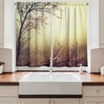 thumbnail image 2 of Ambesonne Nature Kitchen Curtains, Vintage Leafless Autumn, 55"x39", Sepia, 2 of 3