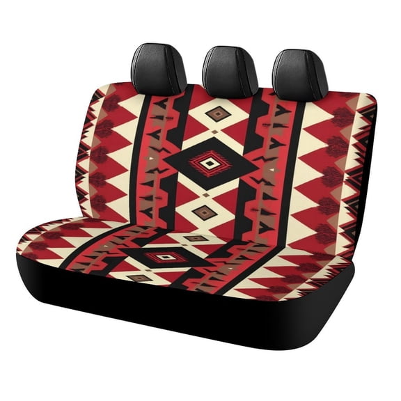 Bohemia Car Rear Seat Covers Back Elastic Flexible Car Seat Covers Decorative Fits Most Cars, SUVs, Trucks And Vans