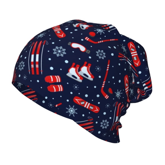 Honeii Winter Sports Fun Pattern Print Kids Knit Beanie Watch Hat ,Knit Cap for Boys and Girls