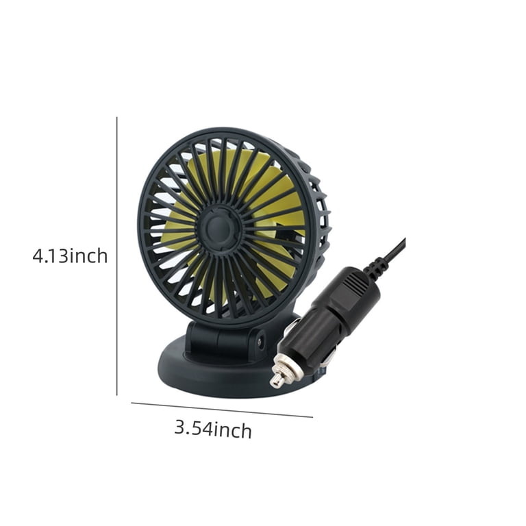 Roiihwy Wired Car Fan By Cigarette Lighter Plug, Three-Speed Small Fan, Car Fans That Blow Cold Air, Rechargeable Fan for Vehicle, Van, Truck, Suv, Rv