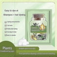 thumbnail image 3 of 1-10 piezas de champú para teñir el cabello con burbujas, de larga duración, permanente, de cobertura rápida, para teñir el cabello gris y blanco, de forma natural y nutritiva, con plantas, color ca, 3 of 5