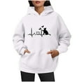thumbnail image 1 of WILLBEST Sudadera con Capucha para Mujer, Estilo Otoño-Invierno, Holgada, Tallas Grandes, con Estampado de Letras y Cordón Ajustable Grande, 1 of 6