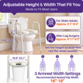 thumbnail image 2 of Kekoy Toilet Seat Riser for Seniors, Raised Toilet Seat with Handles, Fsa Hsa Eligible 400lb Elevated Toilet Risers, Tool-Free Assembly with Adjustable Height & Width, 2 of 9