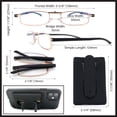 thumbnail image 4 of Téléphone Intelligent Attachable Filtre Lumière Bleue Portable Compact Lunettes de Lecture +2.0 Noir, 4 of 6