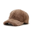 thumbnail image 2 of Unisex Plush Baseball Cap Winter Warm Wool Lambswool Style for Women Men, 2 of 5