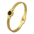 thumbnail image 2 of Brazalete Unisex de Oro Laminado con Detalle Negro, 2 of 14