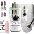 thumbnail image 1 of Makeup Brush Cleaner, 3 in 1 Electric Brush Cleaner, Electric Makeup Brush Cleaner - Automatic Spinning Cosmetic Tool for Deep Cleaning All Types of Brushes Set (Plug-in,White-a), 1 of 1