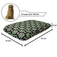 thumbnail image 2 of Floral Pet Bed, Doodle Style Colorful Tropical Flowers Illustration, Chew Resistant Pad for Dogs and Cats Cushion with Removable Cover, 24" x 39", Teal Pink, by Ambesonne, 2 of 4