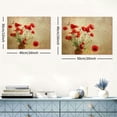 thumbnail image 6 of FUMJ Canvas Wall Art - Red Poppy Flowers on Vintage Abstract Background - Gallery Wrap Modern Home Art | Ready to Hang 16x12inch, 6 of 6