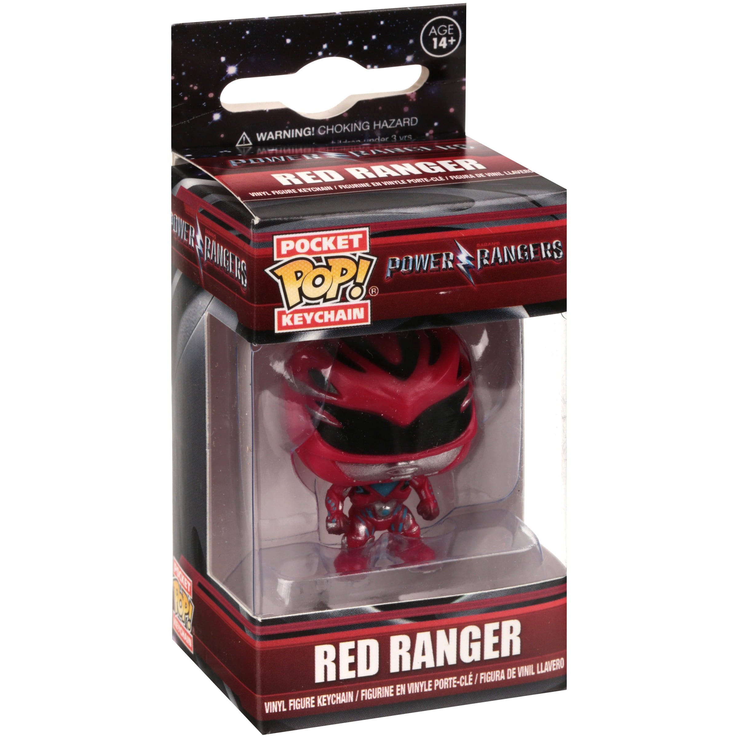 Red Ranger Pocket Pop Keychain Official Power Rangers Funko Pop Vinyl Keyring 