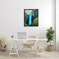 thumbnail image 2 of Abstract Waterfall Layered Landscape Abstract Graphic Art Jet Black Framed Art Print Wall Art, 2 of 6