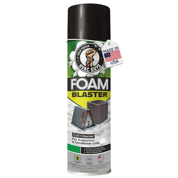 HVAC GUYS Foam Blaster Air Conditioner Cleaner - AC Coil Cleaner Foaming No Rinse Formula - Coil Cleaner for AC Unit Condenser and Evaporator Coil Cleaner - Neutral Citrus Scent