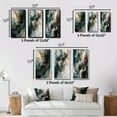 thumbnail image 4 of Designart "Inner Worlds of Marble Green and Black III" Modern Geometric Framed Wall Art Set Of 3 - Green Abstract Frame Gallery Wall Set For Home Decor, 4 of 7
