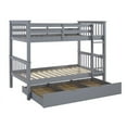 thumbnail image 2 of Twin over Twin Solid Wood Mission Design Bunk Bed - Gray, 2 of 5