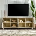 thumbnail image 4 of Walker Edison Farmhouse 4 Door TV Stand for TVs Up to 80", White Oak, 4 of 18