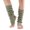 Grey, variant on Long Leg Warmers for Women and Men Ribbed Knit Stirrup Style for 80s Party Dance Yoga