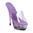 thumbnail image 1 of Ellie Shoes Womens E-609-Elsa 6" Pointed Stiletto Mule. Pink / 11, 1 of 2