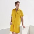 thumbnail image 6 of Family Matching Pajamas Summer Solid Colors and Elastic Shorts for Loungewear Soft Sleepwear, 6 of 9
