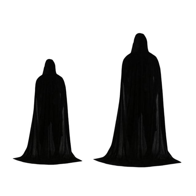 BELOVING 2 Pcs Cape à Capuche Femmes Hommes Unisexe Adultes Déguisement Carnaval Jeu de Rôle 70cm 170cm