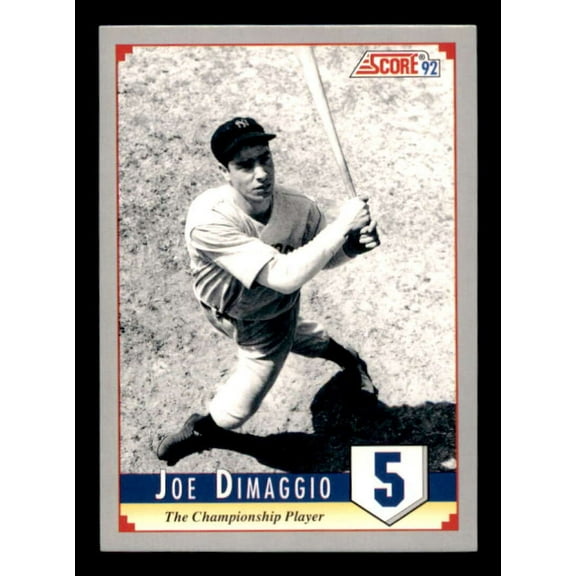 Joe DiMaggio/The Legend Card 1992 Score DiMaggio #5