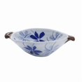 thumbnail image 1 of Ceramic Double-Handled Bowl with Heat-Resistant Design - Ideal for Dips, Snacks, Salads, and Fruits | Stylish Kitchen Dishware for Home Use | Easy to Clean & Comfortable to Grip (Chrysanthemum, 1 of 6